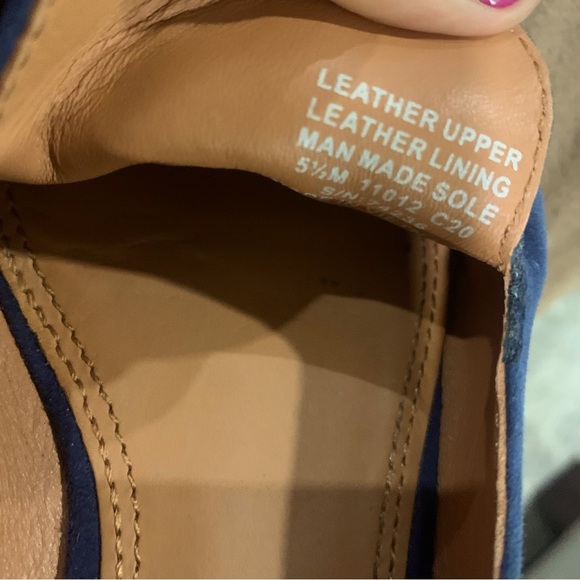 Tory Burch Blue Suede Loafers - Picture 2 of 13